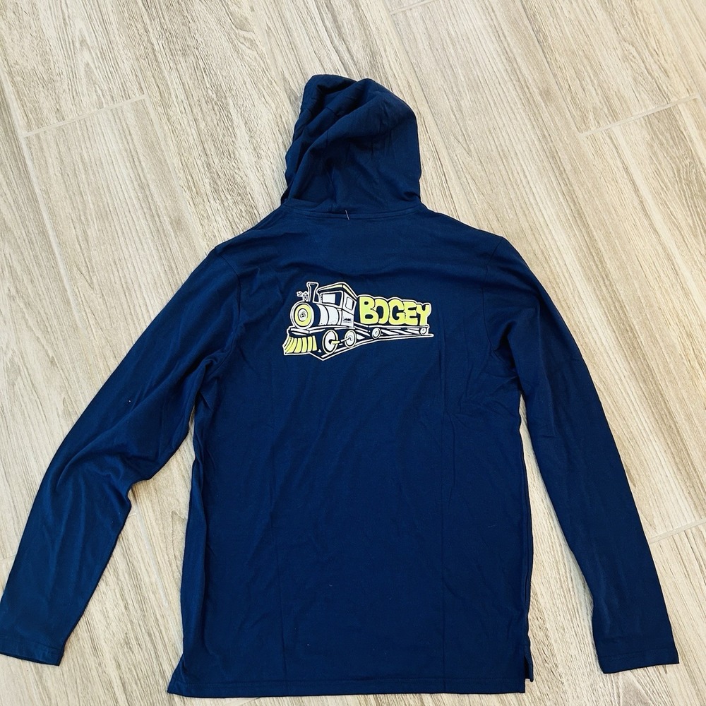 Swannies Bogey Train Golf Hoodie Pullover Men's Medium Navy Blue New NWT